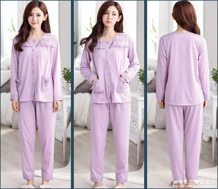 Xxxl фиолетовая Женская пижама 4XL с длинным рукавом из хлопка размера плюс женская пижама xxxl 4x пижамные комплекты весна-осень