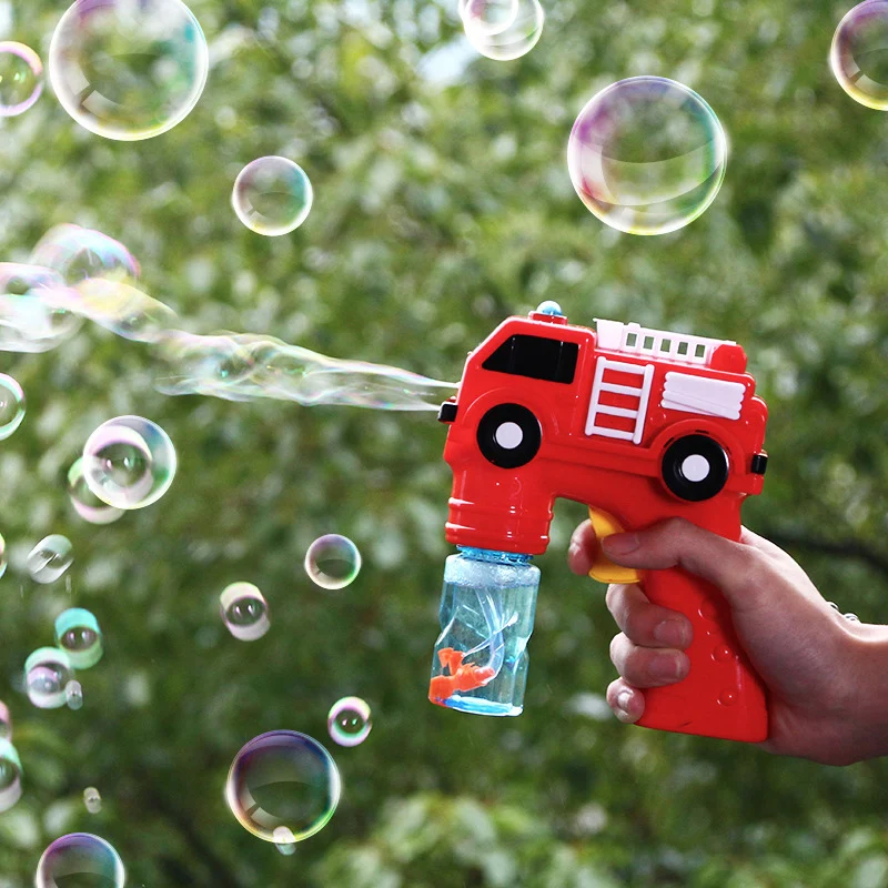 Bubble Gun Outdoor Toys For Children Fire Engine Car Bubble Maker Soap Blowing Bubbles Gun Machine Water Guns Bubble Maker