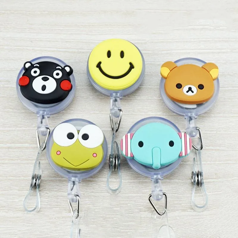 

1pc Cartoon Animals Retractable Badge Reel for Badge Holder Accessories