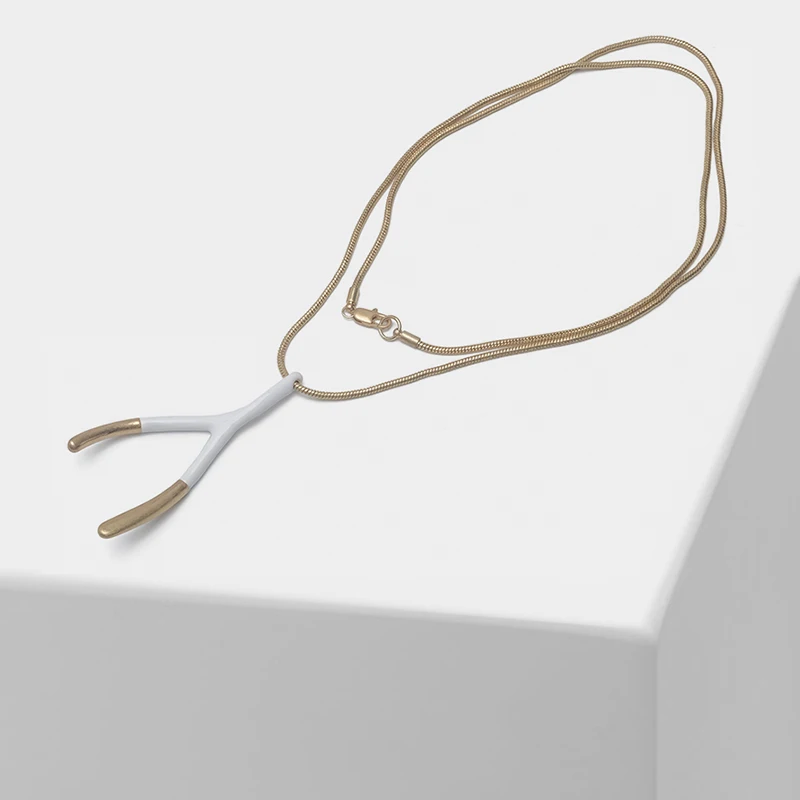 Amorita boutique Simple branching golden snake chain necklace