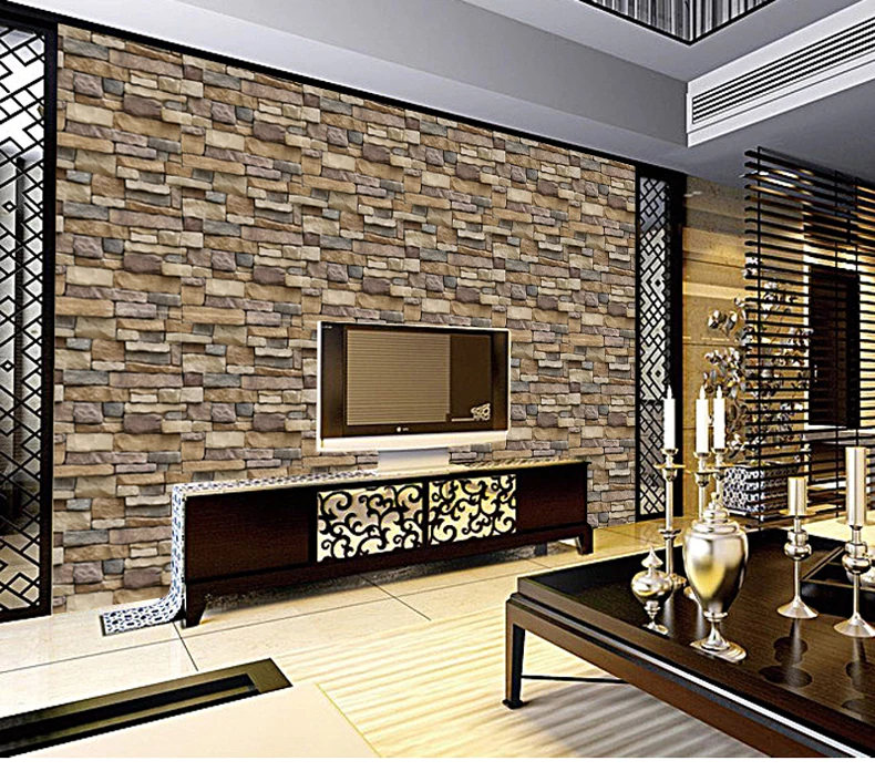Waterproof Stone Brick Wall Sticker Self adhesive ...