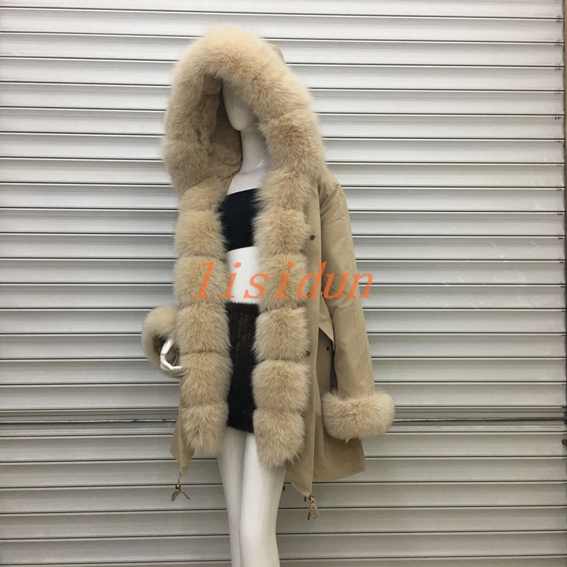 

2018 fox fur coat, coat, dress, women's clothing, long hair liner, Parker, and otter rabbit fur new fur coat