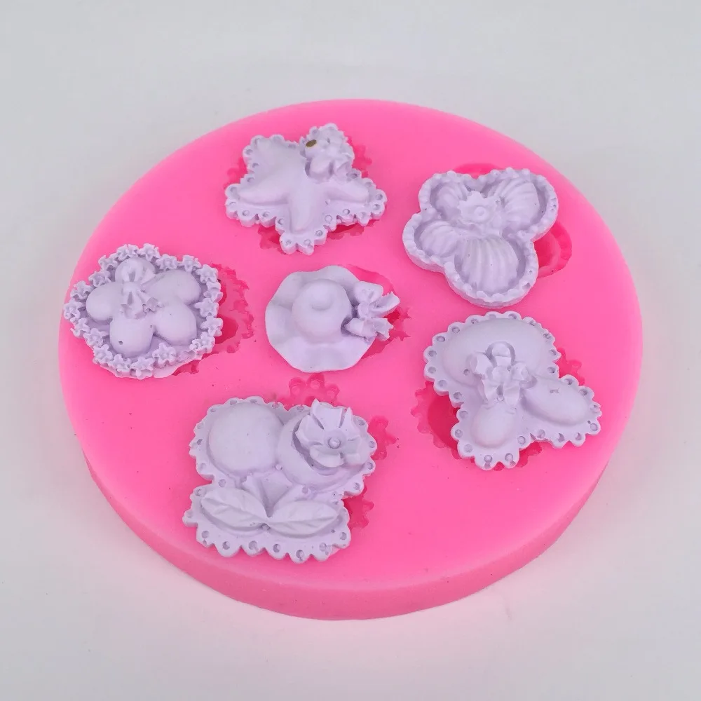 fondant molds silicone mold flowers rabbit star cake mold P1006in Cake