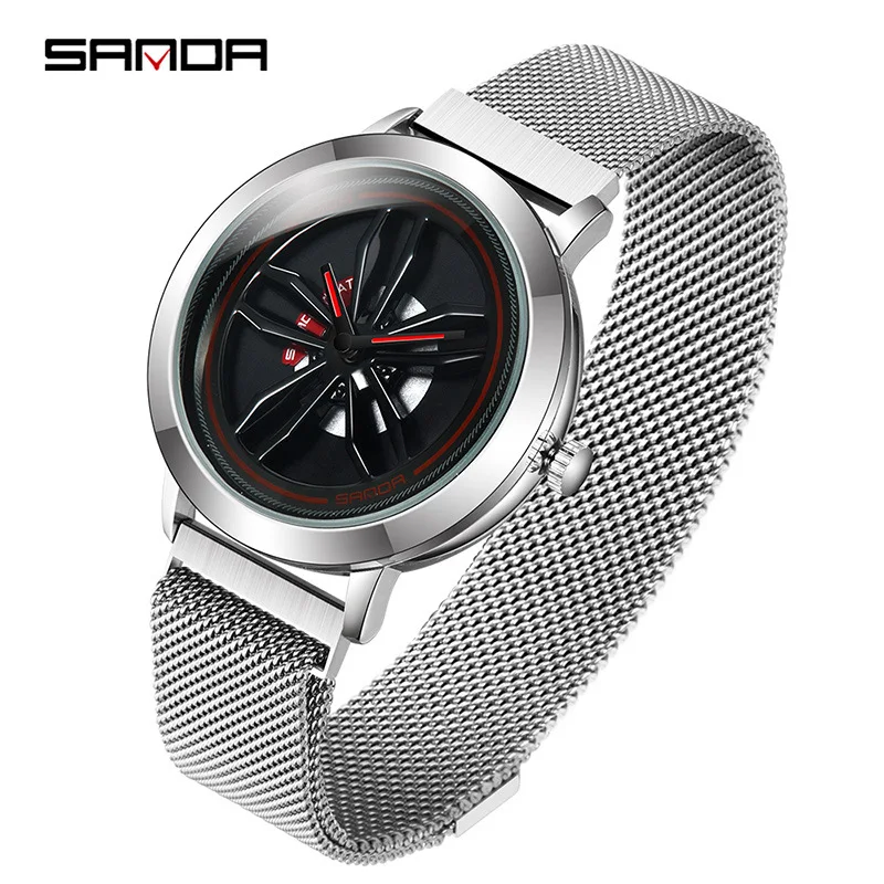 

2019 Cool Rotation Creative Men Sports Watch Magnetic Male Clock Stainless Steel Men Wrist Watches Fashion Relogio Masculino