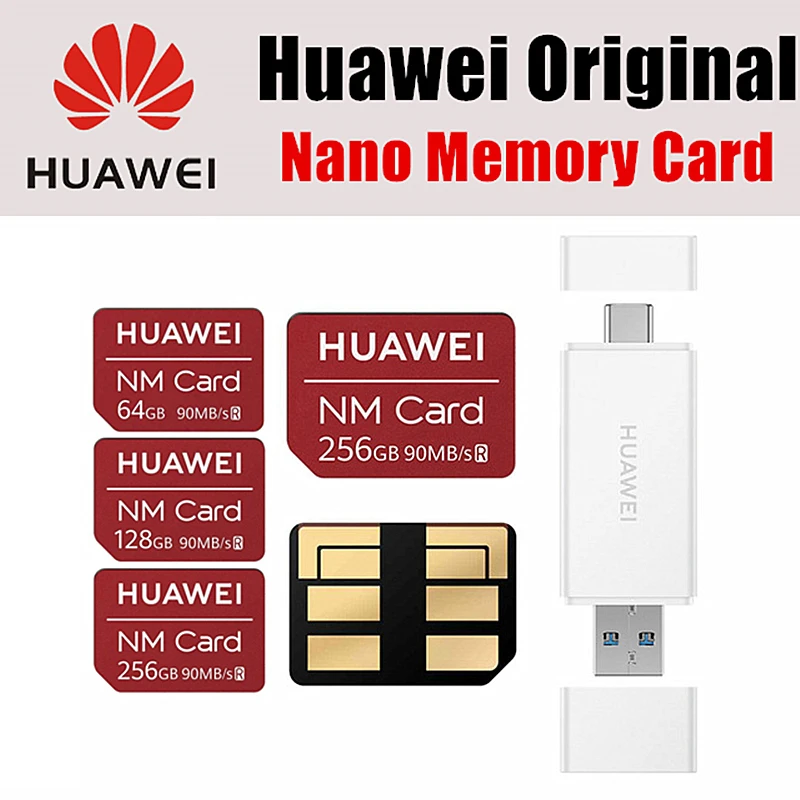 Huawei 社 Nm カード 100 オリジナル 90 メガバイト 秒 64 ギガバイト 128 ギガバイト 256 ギガバイトに適用 Mate プロ Mate P30 と Usb3 1 世代 1 ナノメモリカードリーダー 携帯電話 アダプタ Aliexpress