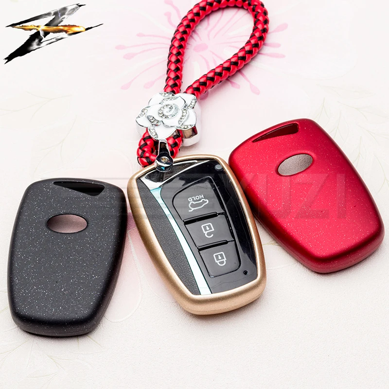 

For Hyundai Santa Fe 2013 Car Key Cover Styling Auto TPU Remote Key Case For Hyundai Santa Fe Large 2015 Accessories