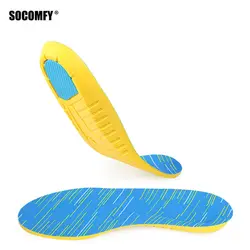 SOCOMFY Arch Поддержка спортивная обувь стельки для мужчин женщин кроссовки вставить шок абсорбционный дезодорант подушки колодки