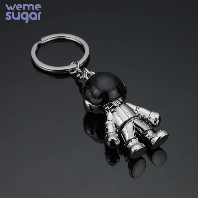 

WeMe Stereo Astronaut Key Chain Space Robot Keychain Metal Car Ring Key Holder Bag Pandants Jewelry Accessories