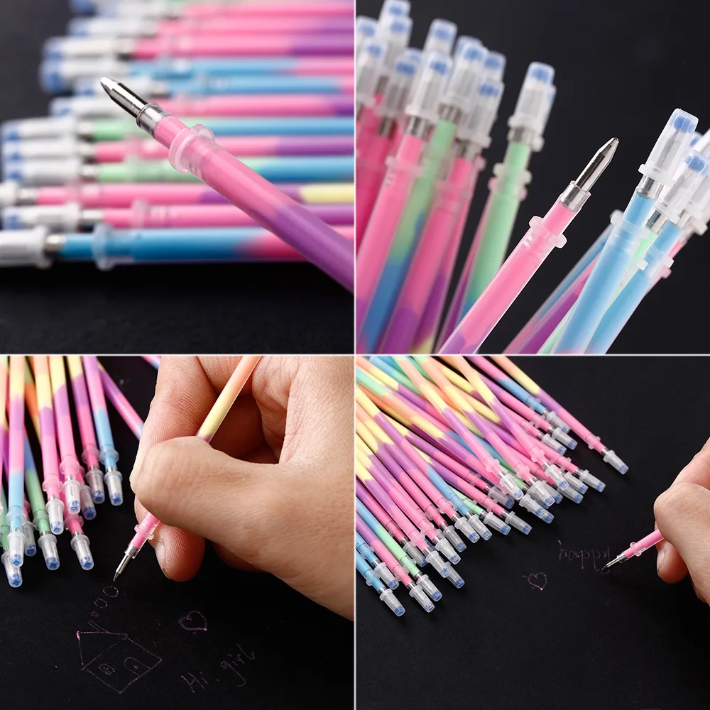 5 шт. радужные маркеры флуоресцентные Сменные шариковые гелевые ручки для студентов с рисунком граффити, новые школьные канцелярские принадлежности, офисные принадлежности