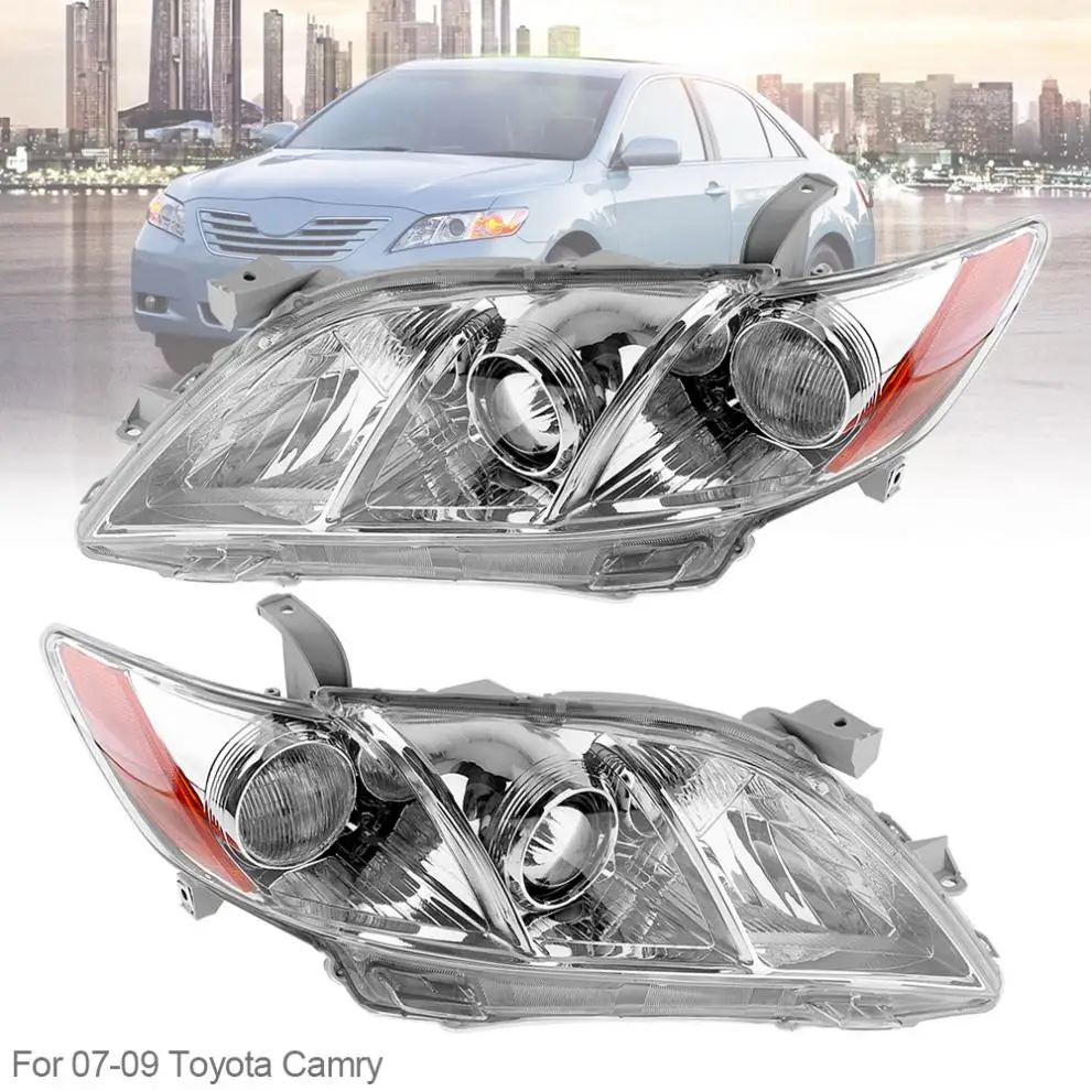 

1 Pair Waterproof Durable Auto Headlamps Clear Projector Left And Right Car Headlights For 07-09 Toyota Camry CE LE SE