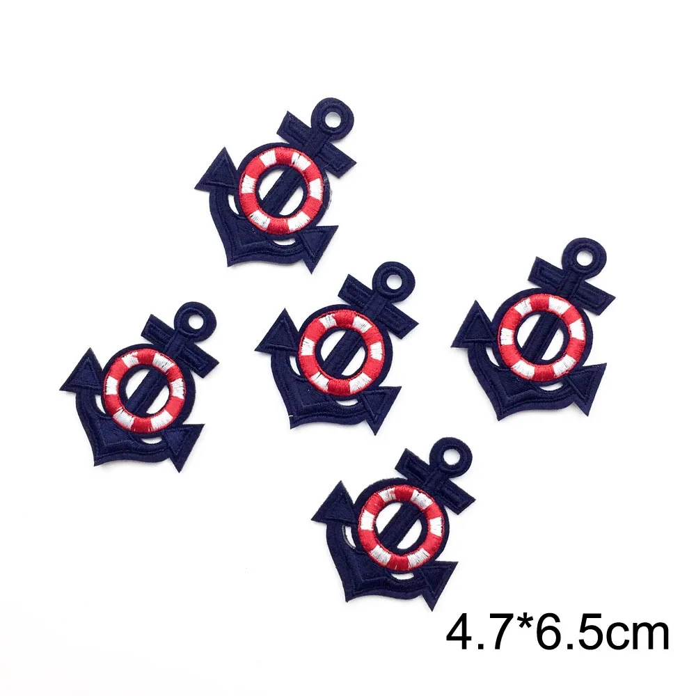 10pcs Anchor Embroidered Iron On Patches For Clothing Iron On Sticker