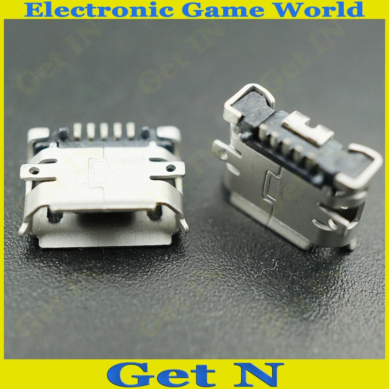 100 шт. 5-контактный разъем Micro USB для зарядки с отверстием Sony/Blackberry/Lenovo/OPPO/ZTE/HTC |