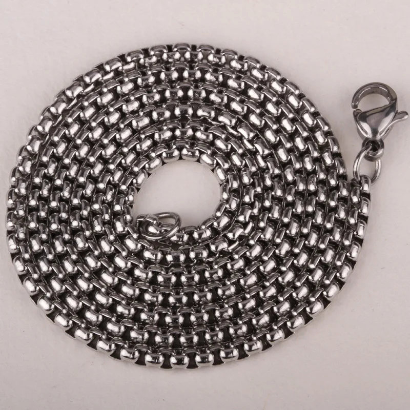 Wolf stainless steel necklace 316L pendant W chain christmas holiday jewelry gifts for men women wholesale