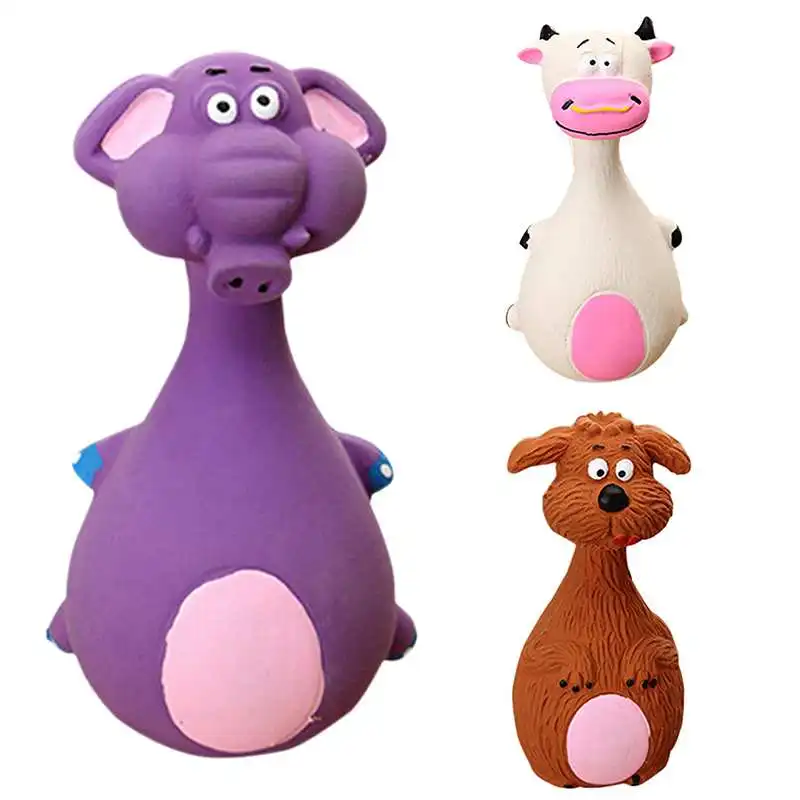 Buy Animal Shaped Pet Puppy Dog Latex Chew Toys