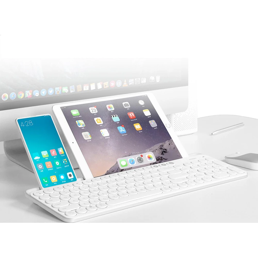  Xiaomi Miiiw Bluetooth Dual Mode Keyboard 2.4GHz Wireless Connection 10m Available 104 Keys Multi S