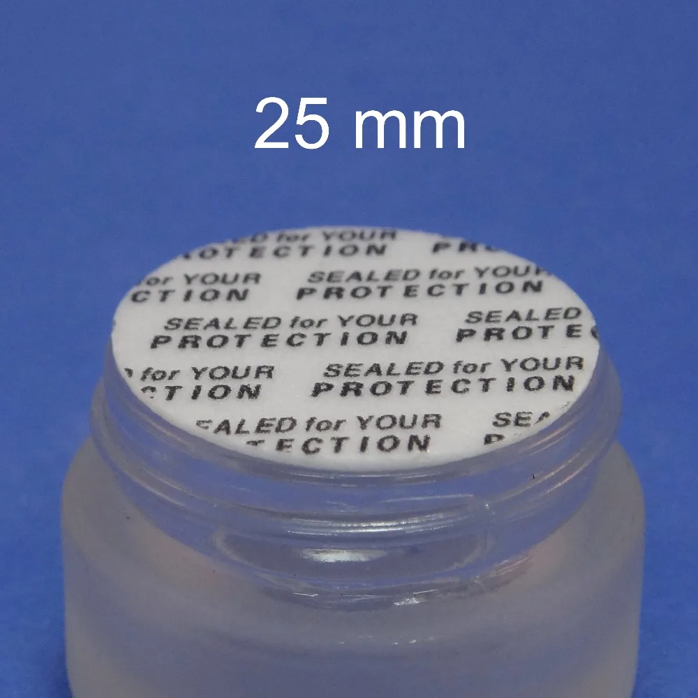 25 mm Press and Seal Safety Liners Tamper foam seal bottles & jars bag