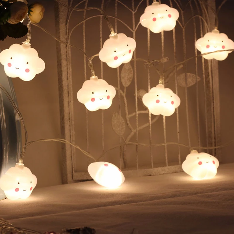 

1pc 3.5M 20LED cloud light string led string battery pattern decorative string lights valentine's day home party Decoration