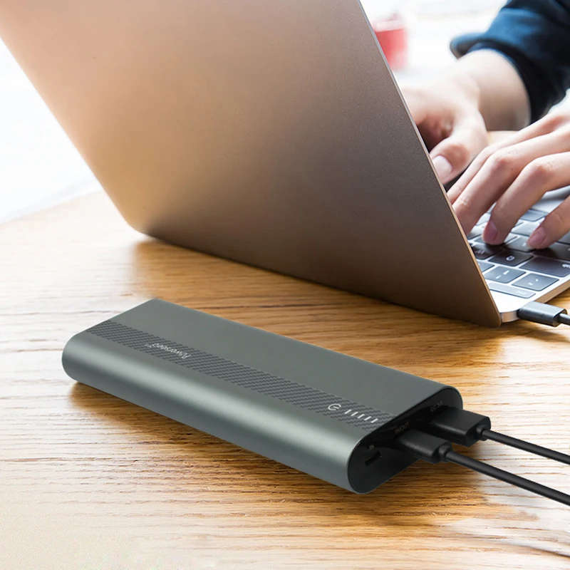 

Powerseed Tank Plus QC3.0 20000mAH Power Bank Dual USB 5V/3A Output External Battery Pack Travel To Carry With LED Light