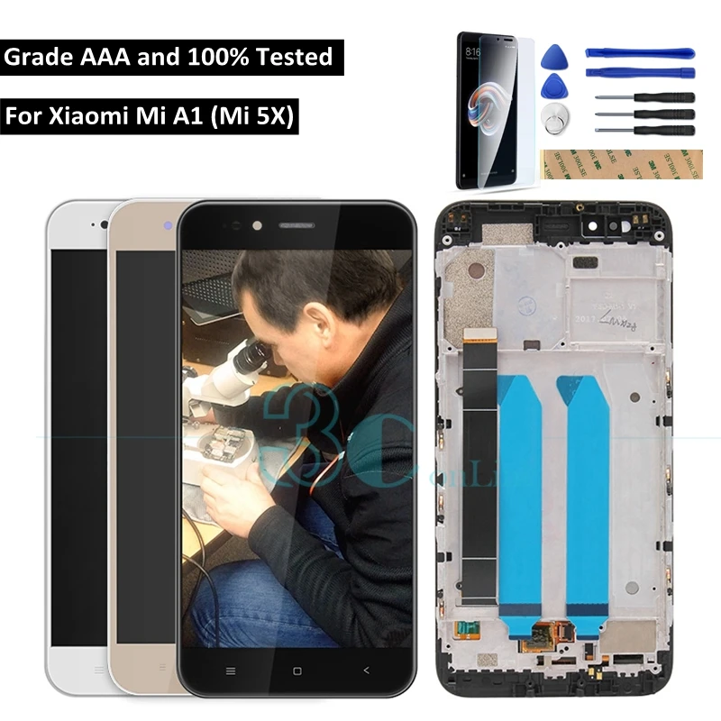 5 &quotXiaomi Mi A1 ЖК-дисплей дигитайзер сенсорный экран сборка 10 точек + рамка 5X MiA1