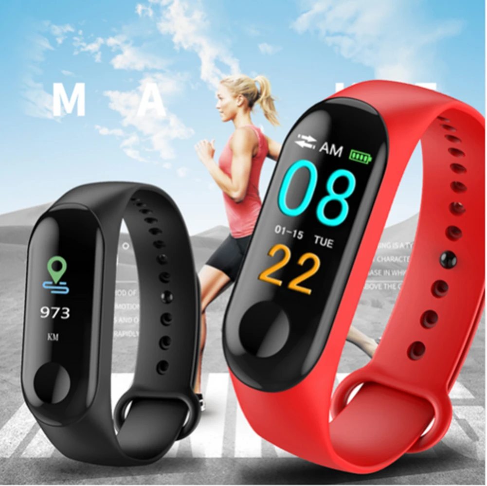Color Screen Bluetooth 4.0 Smart Bracelet Watch Waterproof Multi-faceted Body Monitoring Call Reminder Anti-lost Tracking Watch