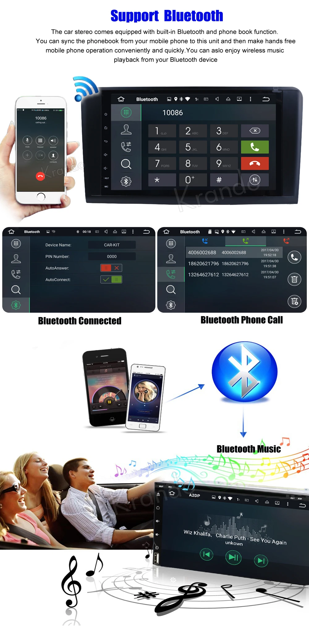 Krando Benz ML Class W164 car radio GPS navigation system (4)