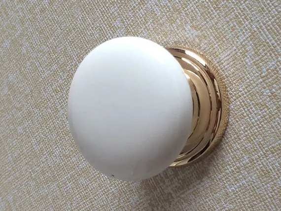 

White Knobs Dresser Knob Drawer Pulls Handles Cabinet Knobs Kitchen Door Furniture Antique Bronze Silver Gold Black Back Plate