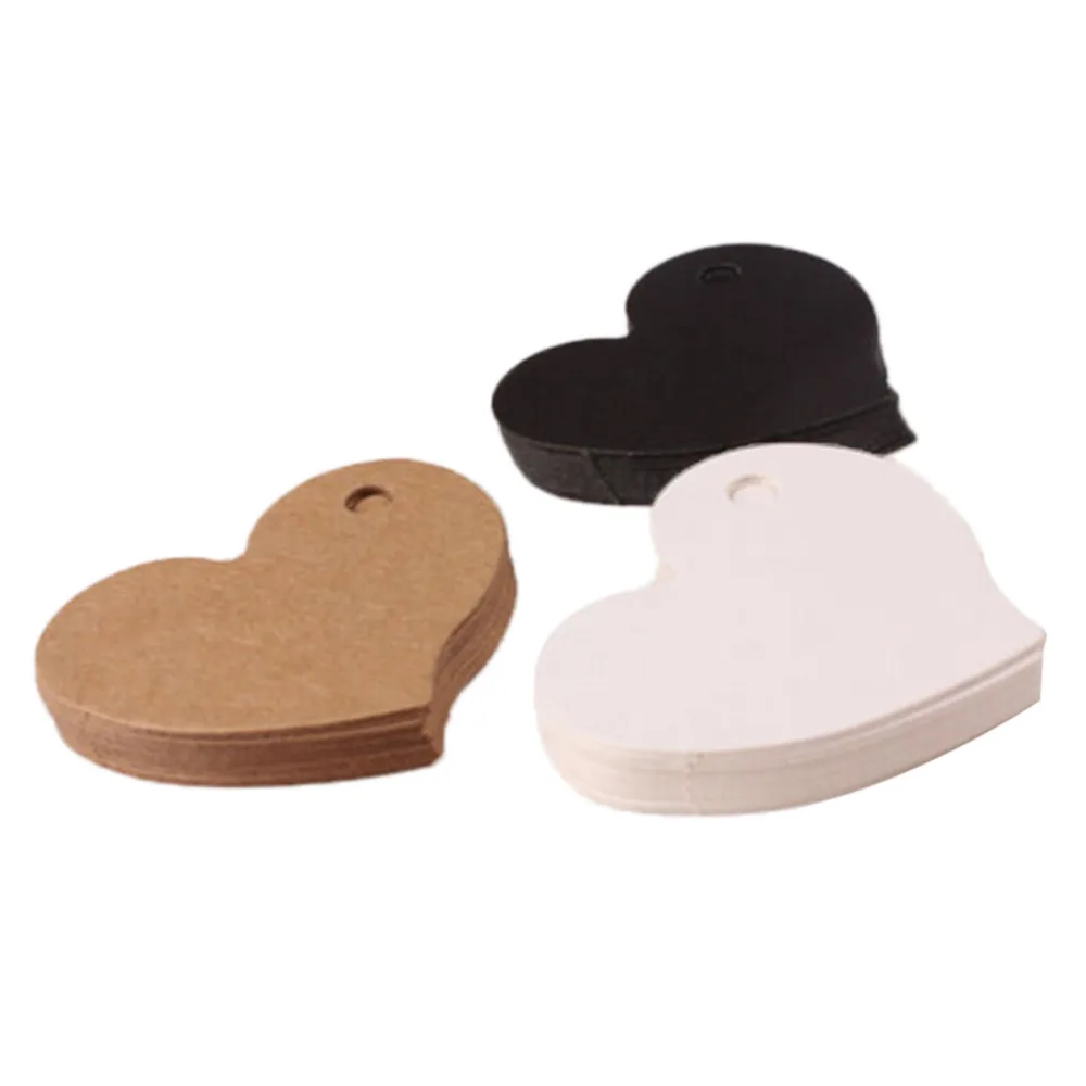 

50 PCS Heart Shape Kraft Paper Card Wedding Favour Gift Tag DIY Tag Price Label Party Favor 4.5*4cm