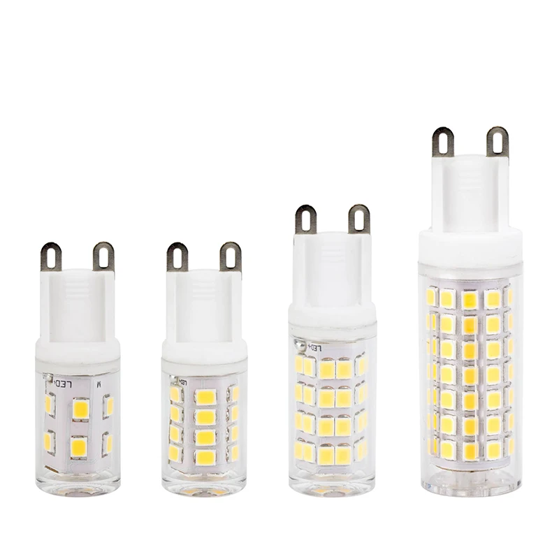 

G9 LED lamp no flicker 2835SMD Light 220V 2W 4W 6W 8W LED 360 degree Ceramic Bulb Corn Light lamp replace Halogen for Chandelier