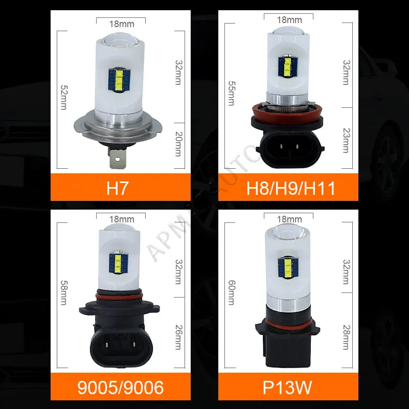 2x CANbus H11 светодиодный лампы, светодиодные полосы освещения мощностью 45 Вт, для Противотуманные фары нет ошибок для BMW 3/5-Series 328i 335i E39 525 530 535 E46 E61 E90 E92 E93 F10 X3 F25