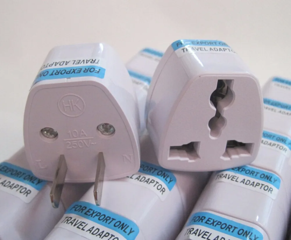 2pcs Universal EU AU UK To US USA Canada AC Travel Adapter AC Power