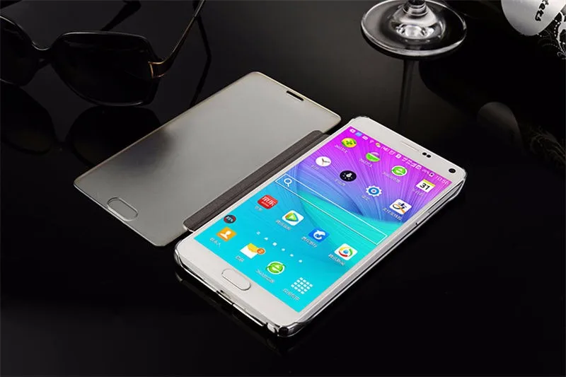 LANCASE для samsung Galaxy A5 2017 чехол зеркало ясно Smart View Флип раскладный кожаный S7 край S6 A3
