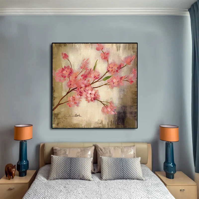 

Canvas HD Printed Handpaint Flower Painting Space Modular Picture Home Decorate Poster Prints Wall Art Printing Discounted