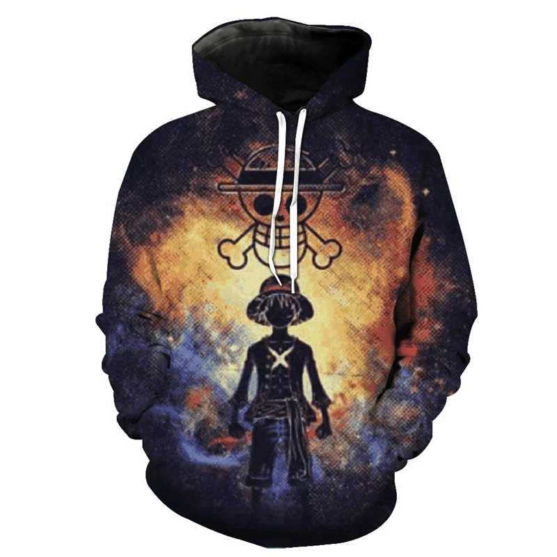 

Anime One Piece Hoodies 3D Print Pullovers Sportswear Sweatshirts Luffy Ace Law Sabo Zoro Nami Nico Sanji Casual Tops Outfit