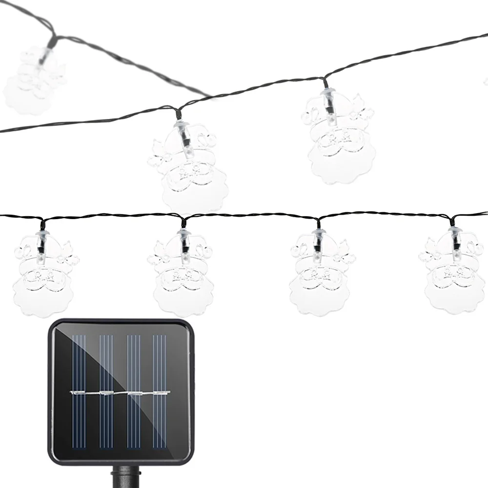 

Original 6.4m LED Strip 30 LEDs Solar Powered Santa Claus LED Lamp Waterproof LED String Lights For Christmas Party Decoration