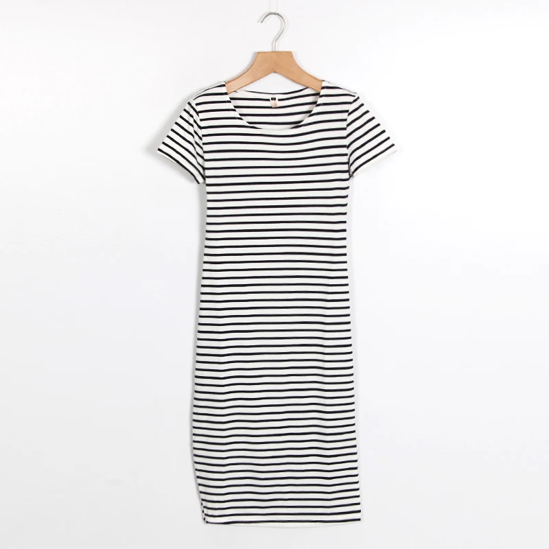 short sleeve striped dress
