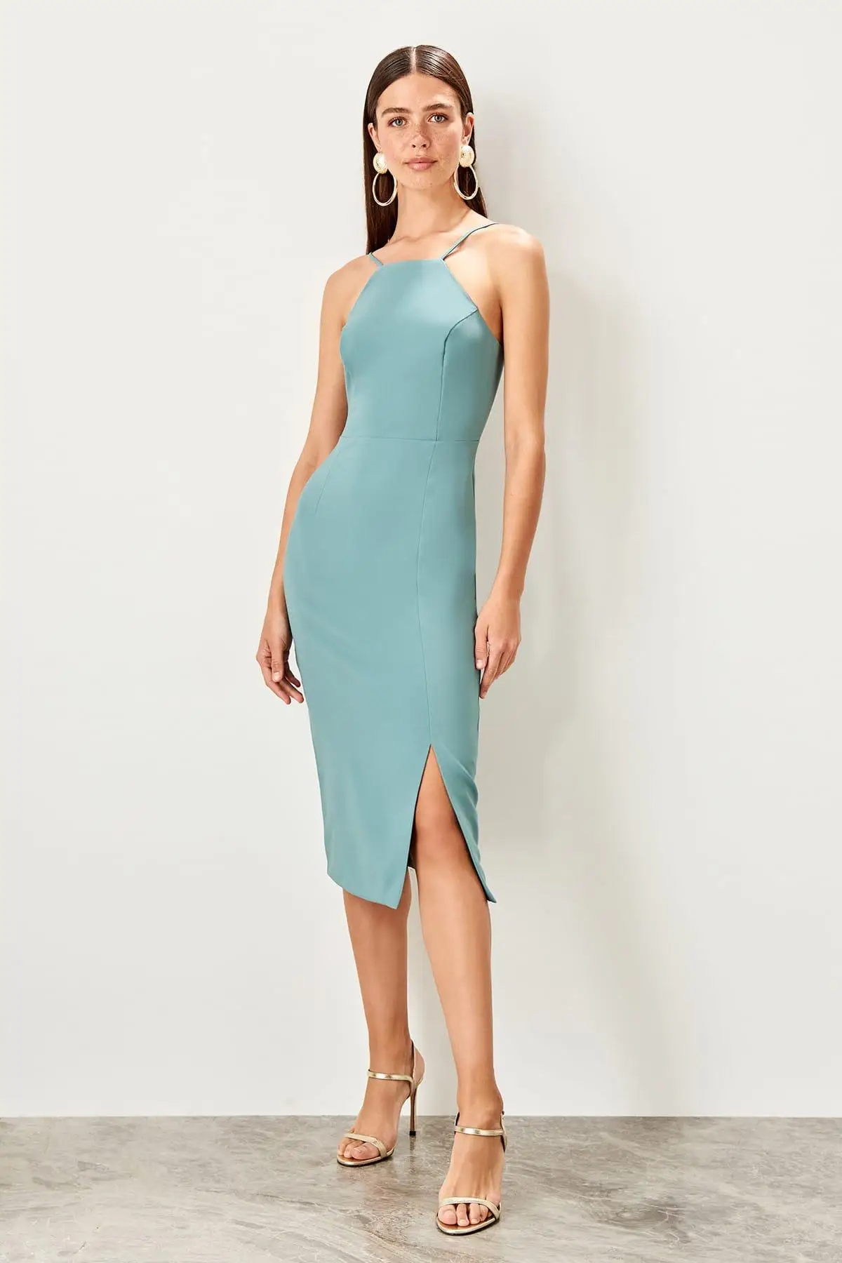 

Trendyol Mint Halter Dress TWOSS19BB0501