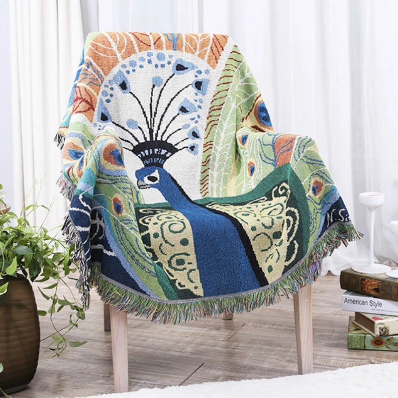 Buy Southeast Asian peacock throw quality heavy