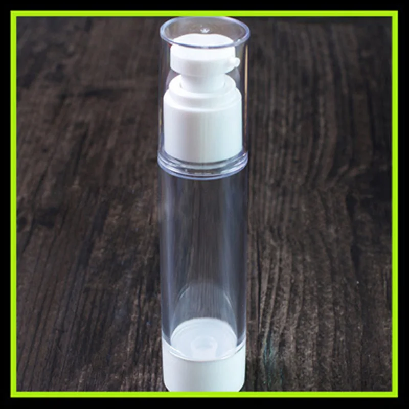 MAANGE Portable 50ML Empty White Vacuum Lotion Plastic Cosmetic Bottle