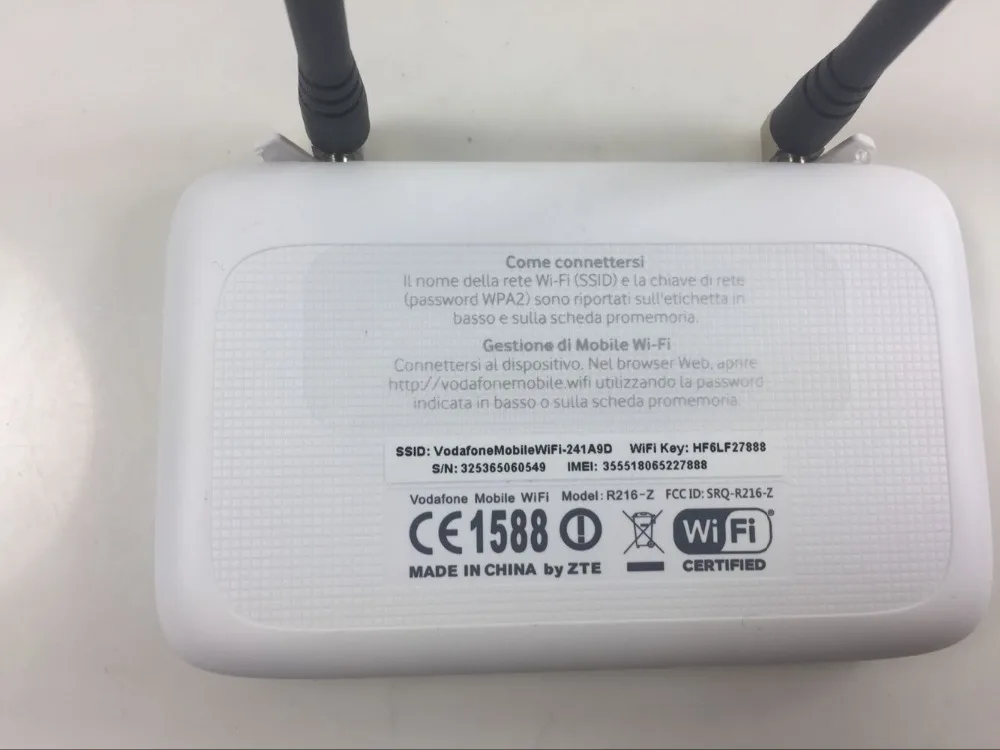 Разблокированный Vodafone R216(плюс пара антенн) Карманный Wifi роутер 4G LTE zte R216-Z беспроводной маршрутизатор pk huawei E5573 E5577