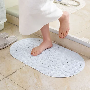

69*39cm PVC Non-slip Bath Mat Bathroom Toilet Water Proof Large Bathtub Suction Cup Shower Floor Carpet