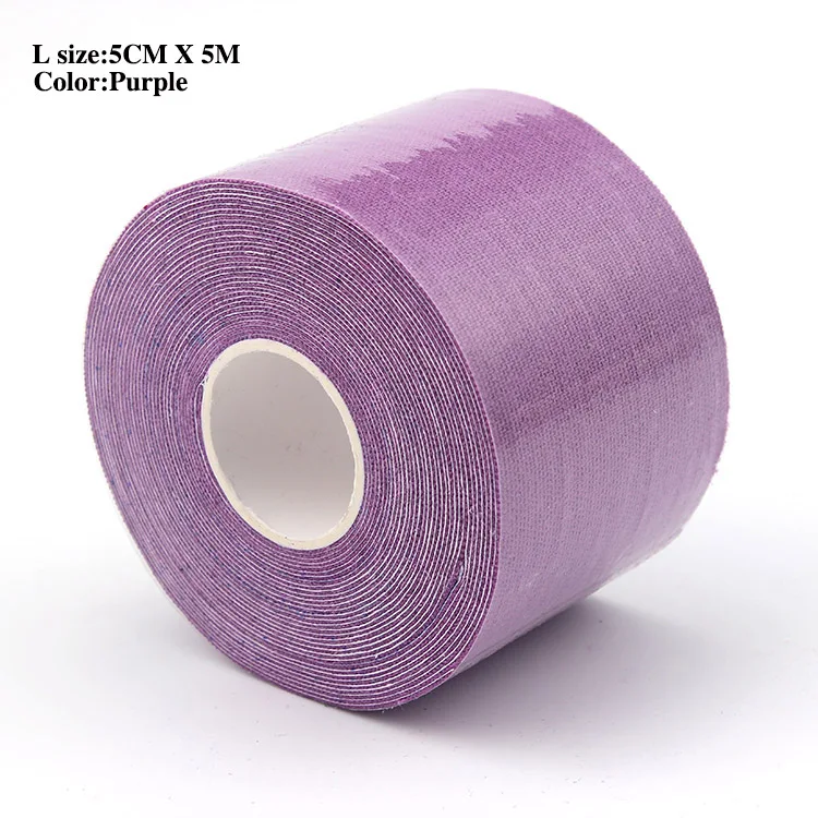 Поддержка JINGBA спортивная лента бандагем elastica Футбол/Баскетбол/Теннис/Спорт восстановление спортивный пластырь для мышц эластичная повязка - Цвет: Фиолетовый