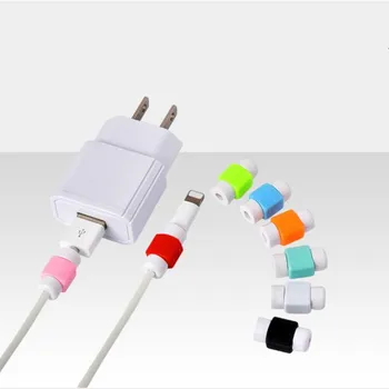 

Cute Cable earphones Protector For iPhone Sansung Huawei Xiaomi USB Colorful Data Charger Earphone Cable Cover protetor de cabo