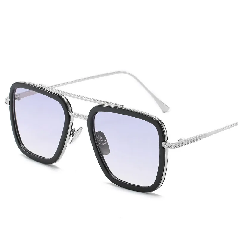 LeonLion, винтажные женские солнцезащитные очки из сплава, брендовые дизайнерские очки, мужские классические солнцезащитные очки с градиентом UV400 - Цвет линз: SilverLightGray