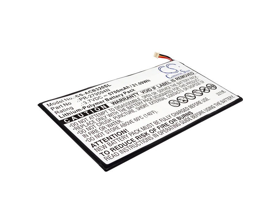PR 279594N батареи Cameron Sino 5700mAh для Acer A5008 Iconia One 10 B3 A20 A30 A3 A40|Аккумуляторы мобильных
