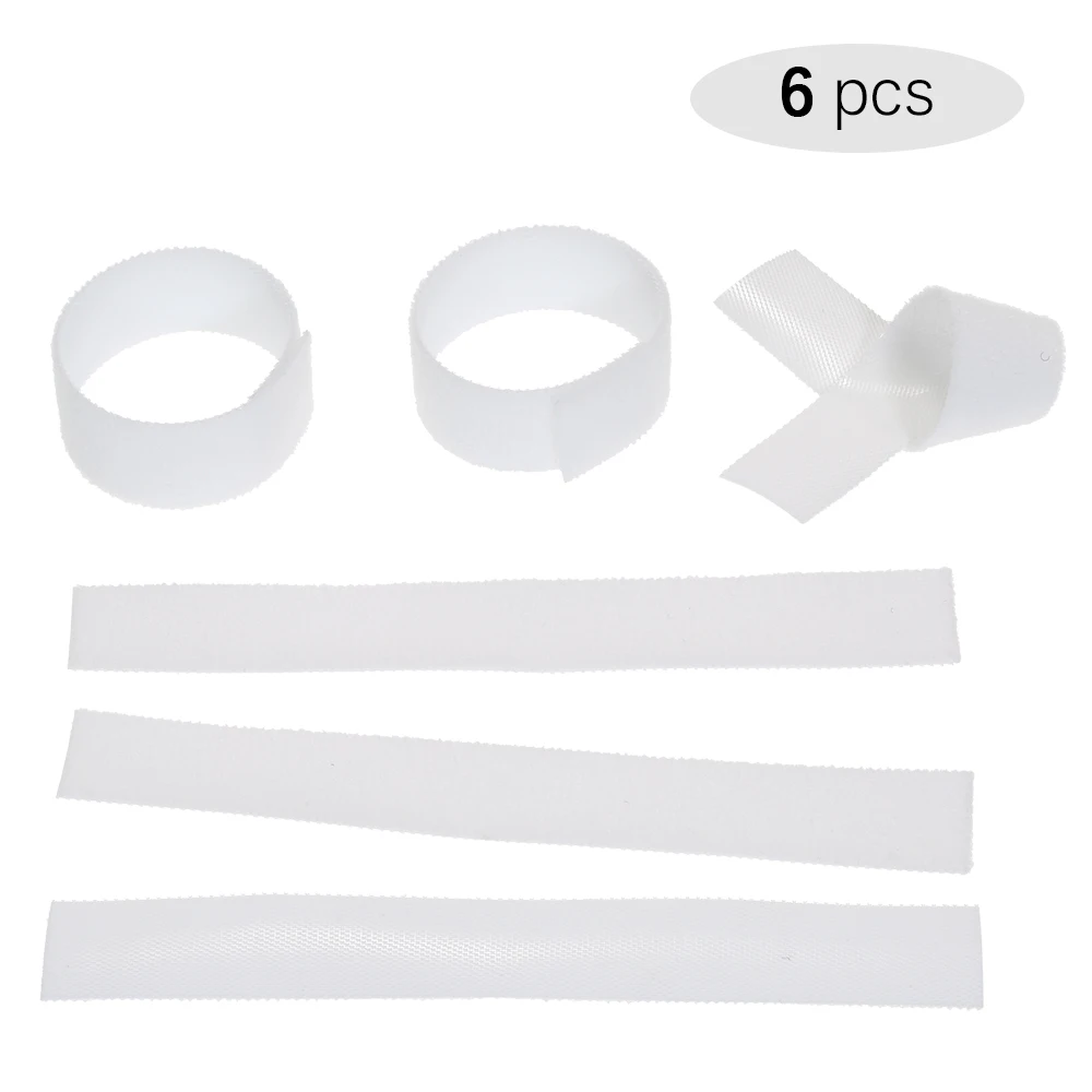6PC Fastener Tape Magic Strap Fixed Belt Strapping Tape Strong Self