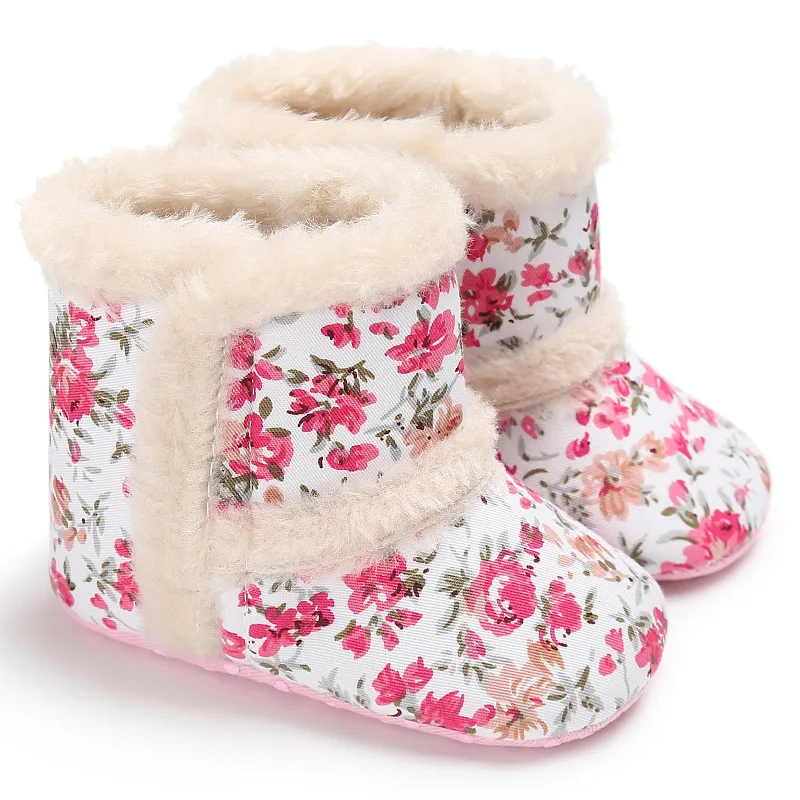 Для новорожденных обувь не скользит унисекс Зимние теплые детские пинетки на мягкой подошве Младенческая малышей обувь в полоску зимние сапоги - Цвет: A1