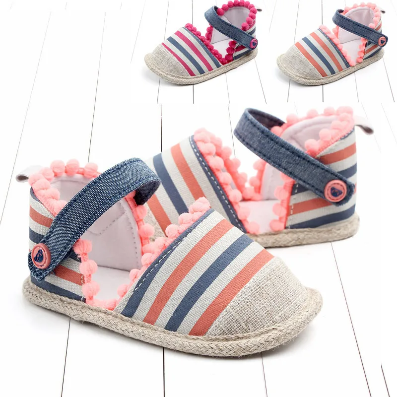 

Canvas Toddler Girl Shoes Striped Baby First Walker Shoes 0-12months Infant Baby Walker Bebek Ayakkabi Babies Shoes For Baby