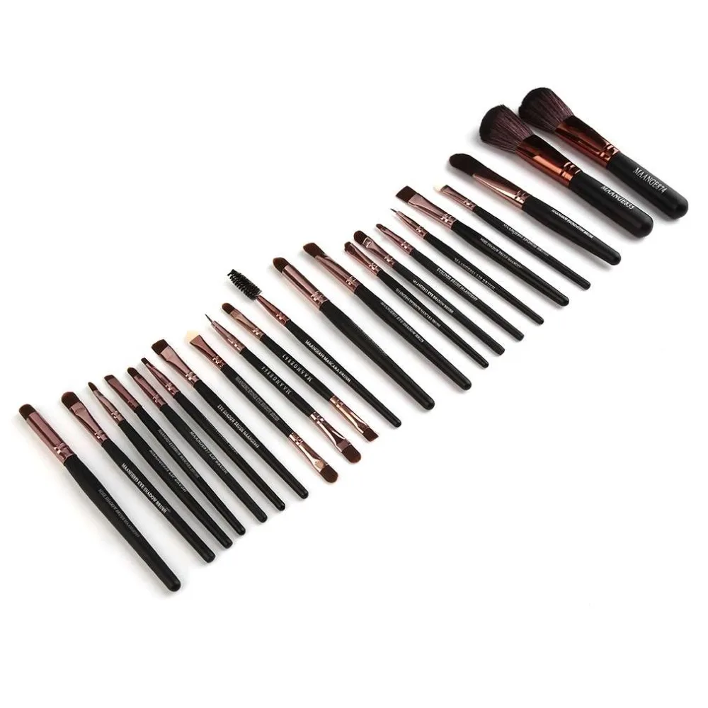 Professional 22 Pcs/Set Makeup Brushes Kit Eyebrows Eyelashes Eyes
