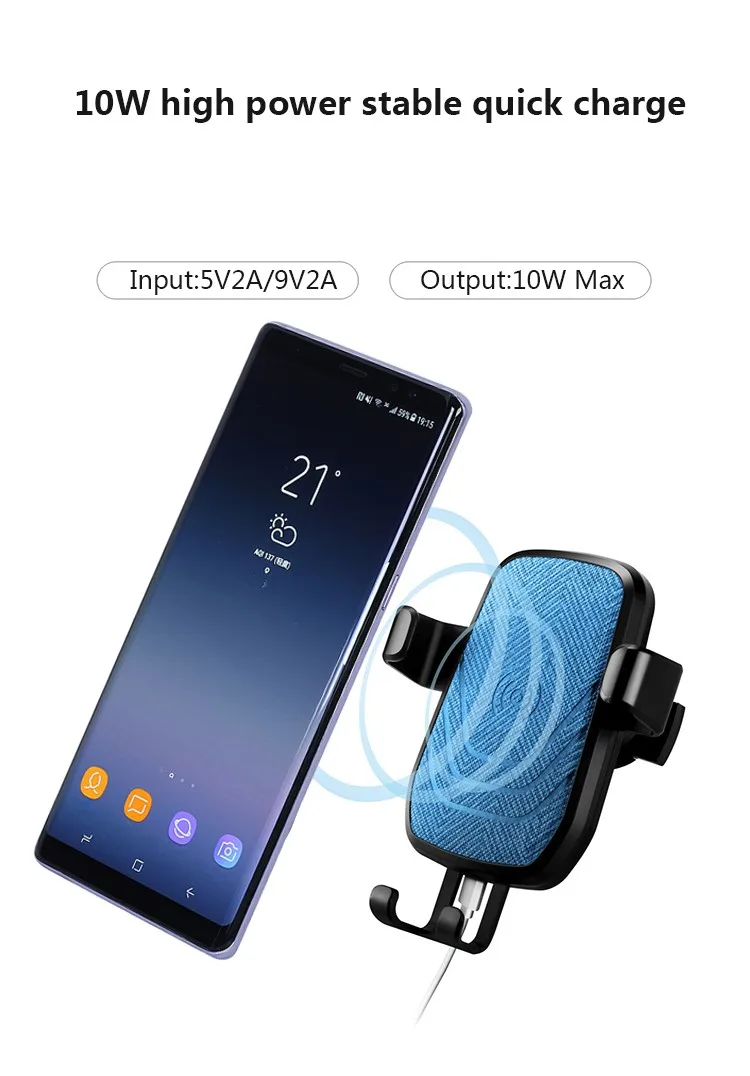 

Car Phone Mount Qi Wireless Charger 10W Fast Charging Car Phone Magnetic Holder With Suction Cup For iPhone/For Samsung #YL5