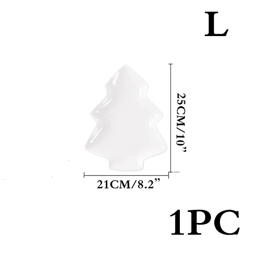 1 шт., керамическая тарелка для рождественской елки, фарфоровые столовые сервизы из костяного фарфора, Столовые сервизы, ресторанное блюдо, японский поднос для сервировки фруктов - Цвет: 10inch